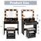 Costway Vanity Table Set with Lighted Mirror 8 LED Bulbs Large Drawer Cushion Stool